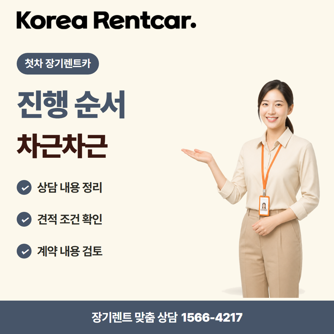 첫차 장기렌트카 · 이용 절차 카드뉴스